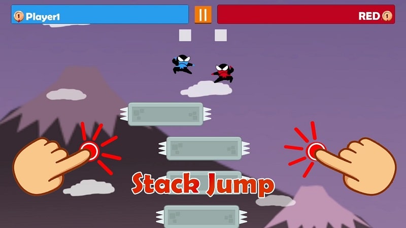 Giao chiến hấp dẫn với Jumping Ninja 2 Player Games